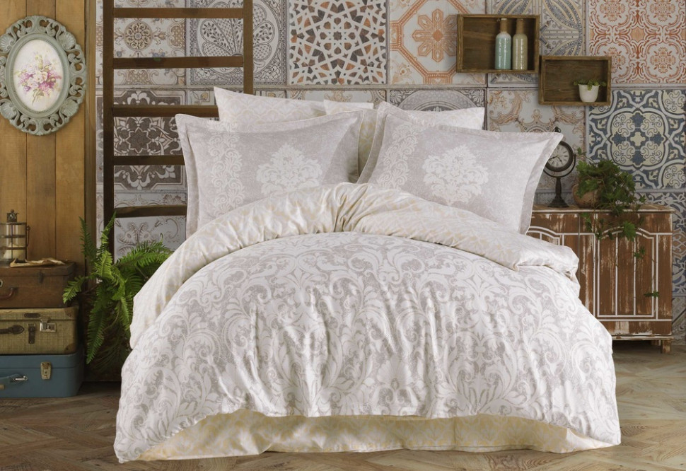 

Постельное белье Hobby Exclusive Sateen Susana бежевый евро 8698499146341