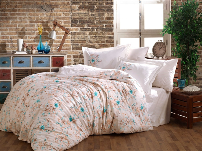 

Постельное белье Poplin Hobby Royal бирюзовый евро 8698499142640