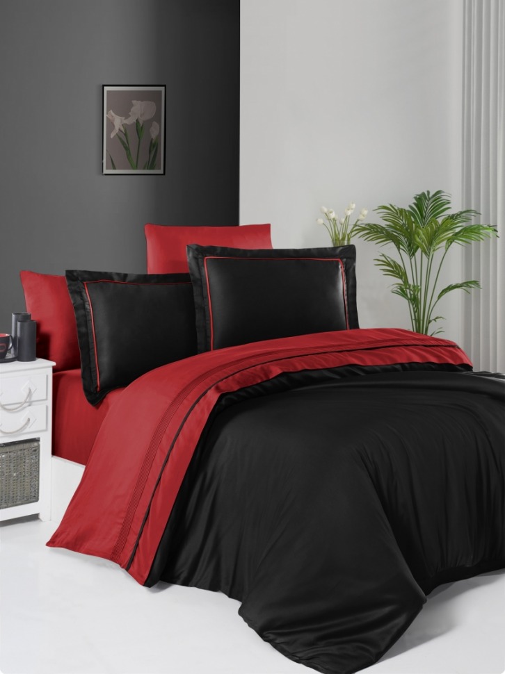 

Постельный комплект First Choice S-396 Serenity red & black евро m017883