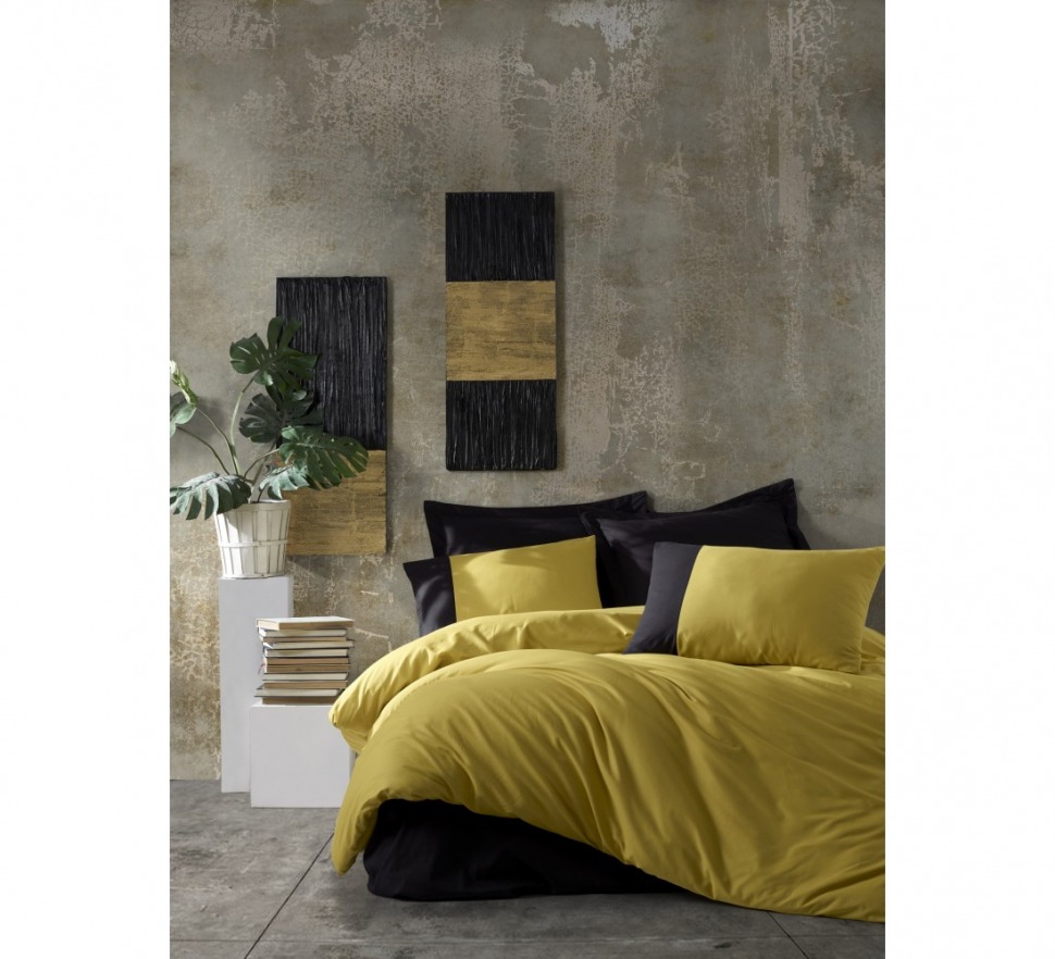 

Комплект постельного белья Cotton Box Plain hardal siyah евро 010077721