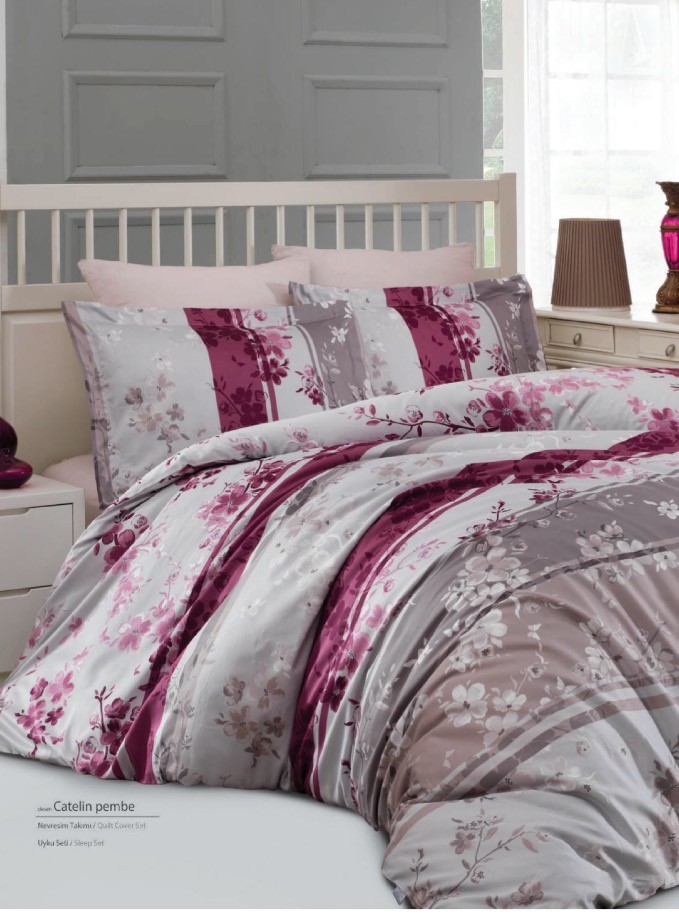 

Постельное белье Altinbasak Catelin pembe евро m013248