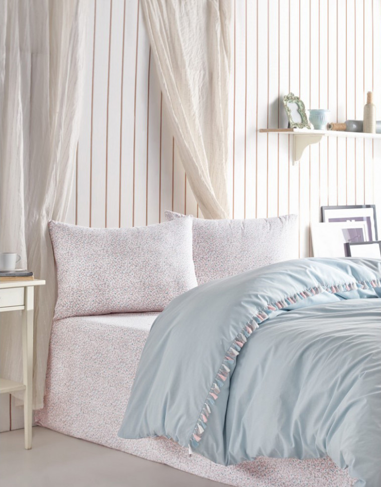 

Постельное белье Cotton Box Rita mint евро 010077505