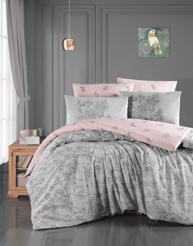 

Постельный комплект ранфорс First Choice R-381 Paradise grey евро m017472