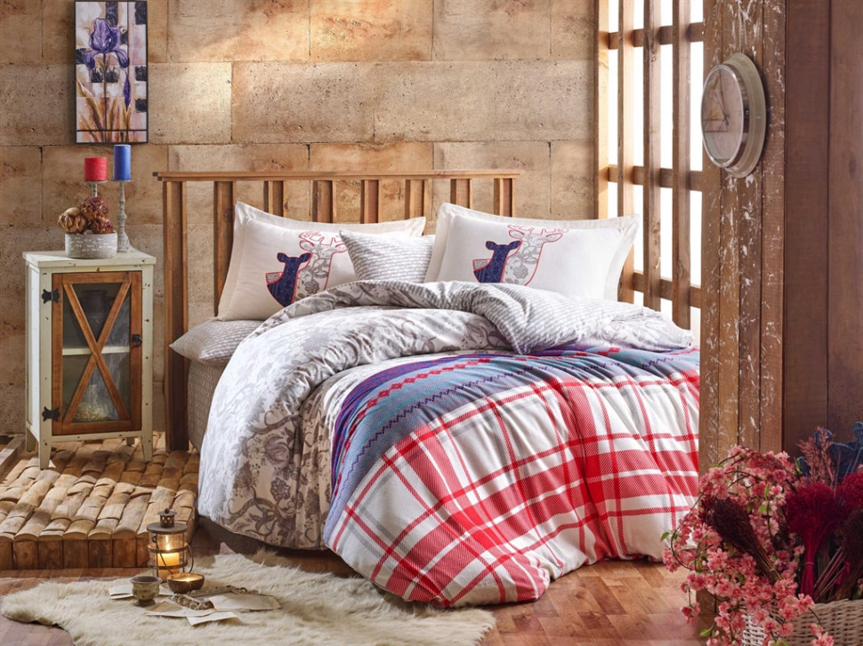 

Постельное белье Flannel Hobby Valentina серый полуторный 8698499140295