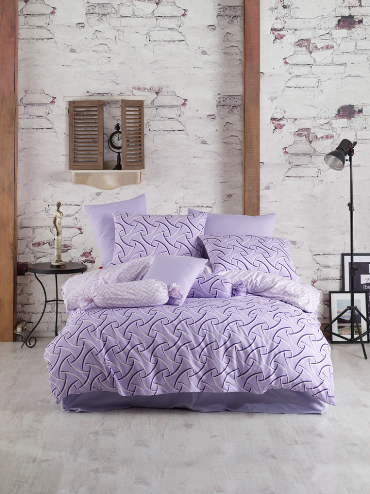 

Постельное белье ранфорс евро Majoli Magic lilac 010078372