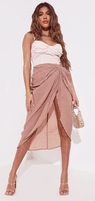 

Юбка PrettyLittleThing 36 пудровый 4594215200143