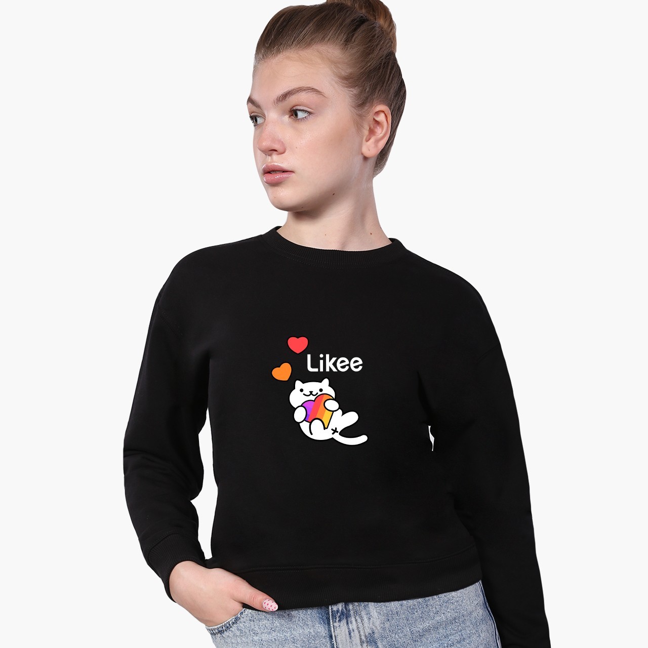

Свитшот для девочек Лайк (Likee) (9509-1039) 134-140 см Черный