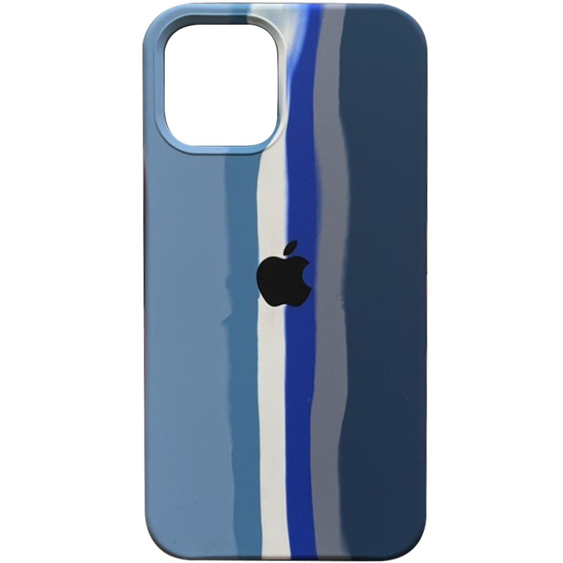 

Чехол Silicone case Full Rainbow для Apple iPhone 13 (6.1") Голубой / Синий