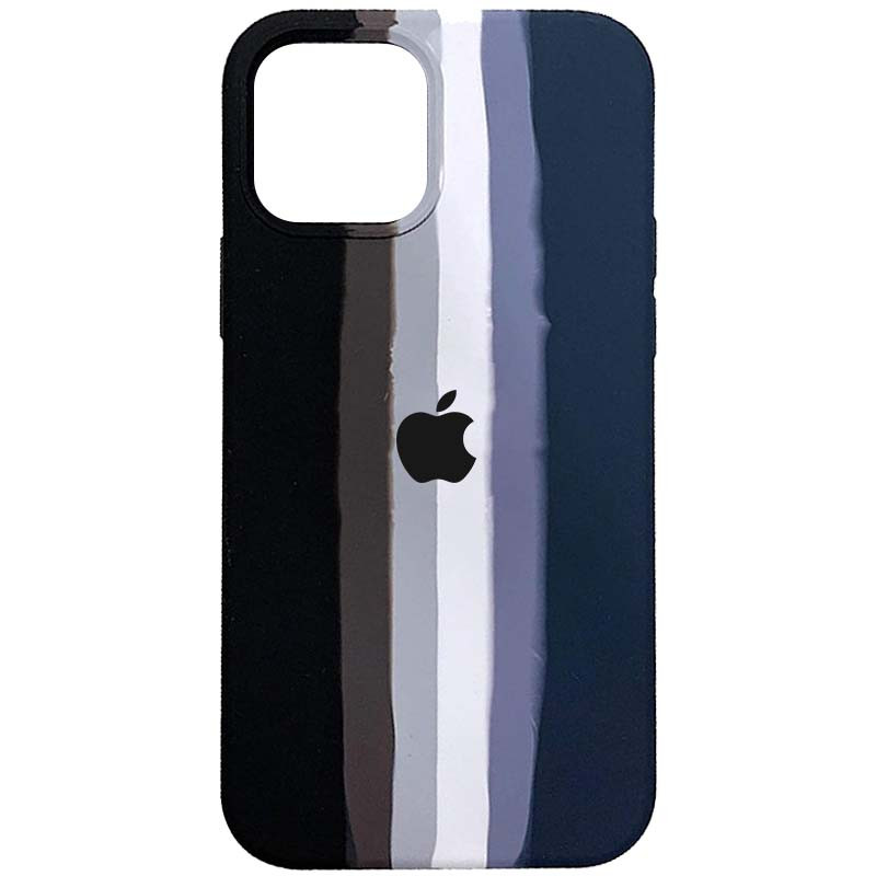 

Чехол Silicone case Full Rainbow для Apple iPhone 13 Pro Max (6.7") Черный / Синий
