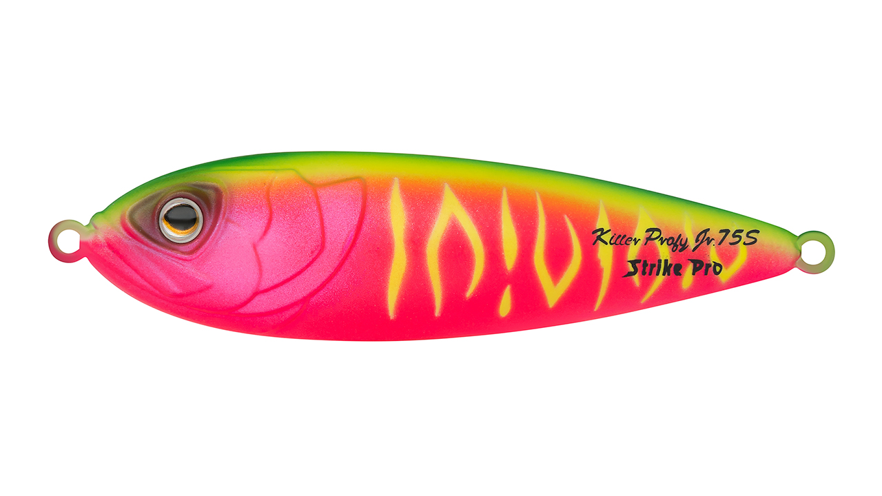 

Блесна колеблющаяся Strike Pro Killer Profy 75, 75 мм, 13 гр, Тройник, цвет: A230S Watermelon Mat Tiger, (PST-02#A230S-A230S) (145555)