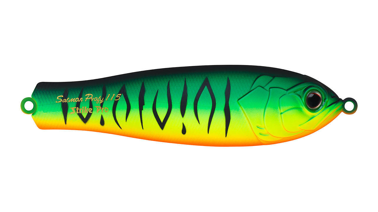 

Блесна колеблющаяся Strike Pro Salmon Profy 115, 115 мм, 45 гр, Тройник, цвет: GC01S Mat Tiger, (PST-03A#GC01S-GC01S) (145572)