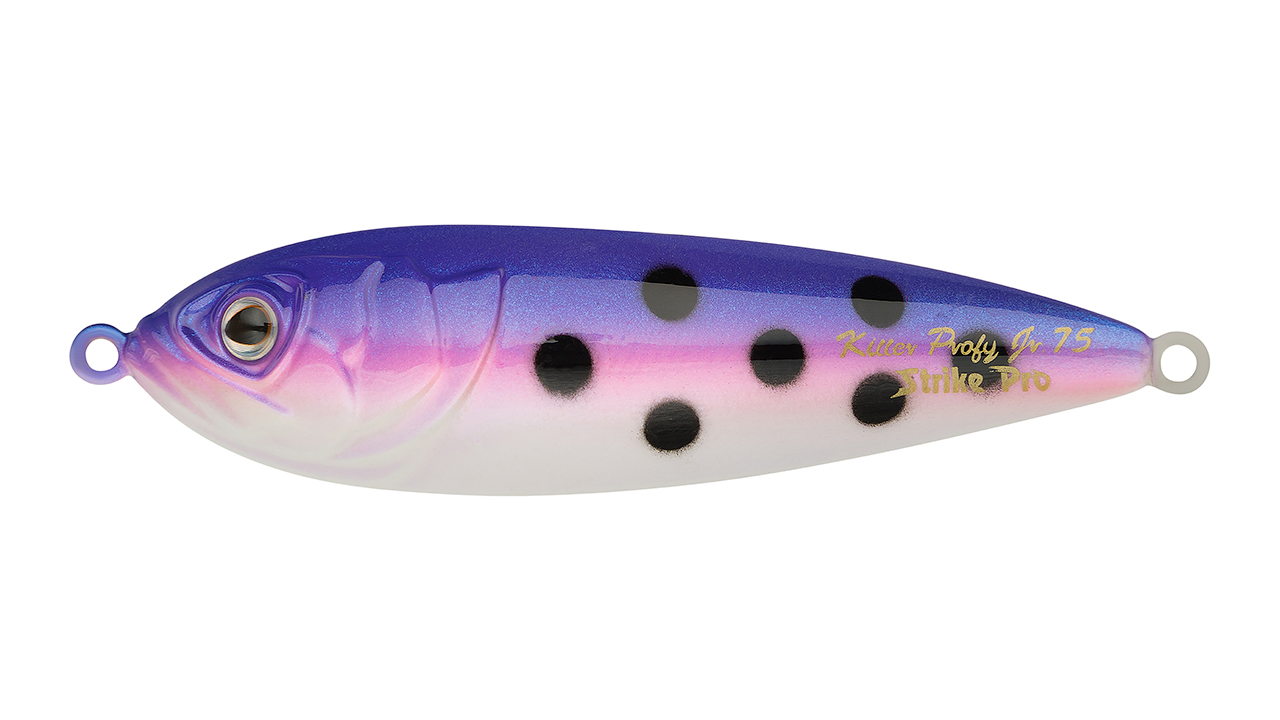 

Блесна колеблющаяся Strike Pro Killer Profy 75, 75 мм, 13 гр, Тройник, цвет: C457F Purple Milk UV, (PST-02#C457F) (145558)