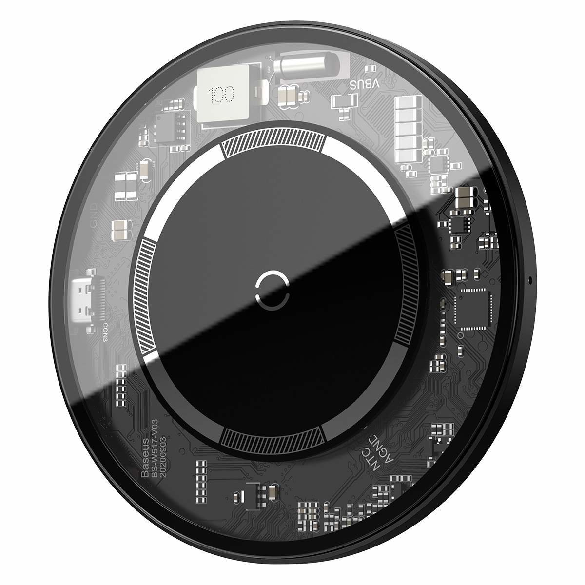 

Беспроводное ЗУ Baseus Simple Magnetic Wireless Charger Transparent (WXJK-E02)