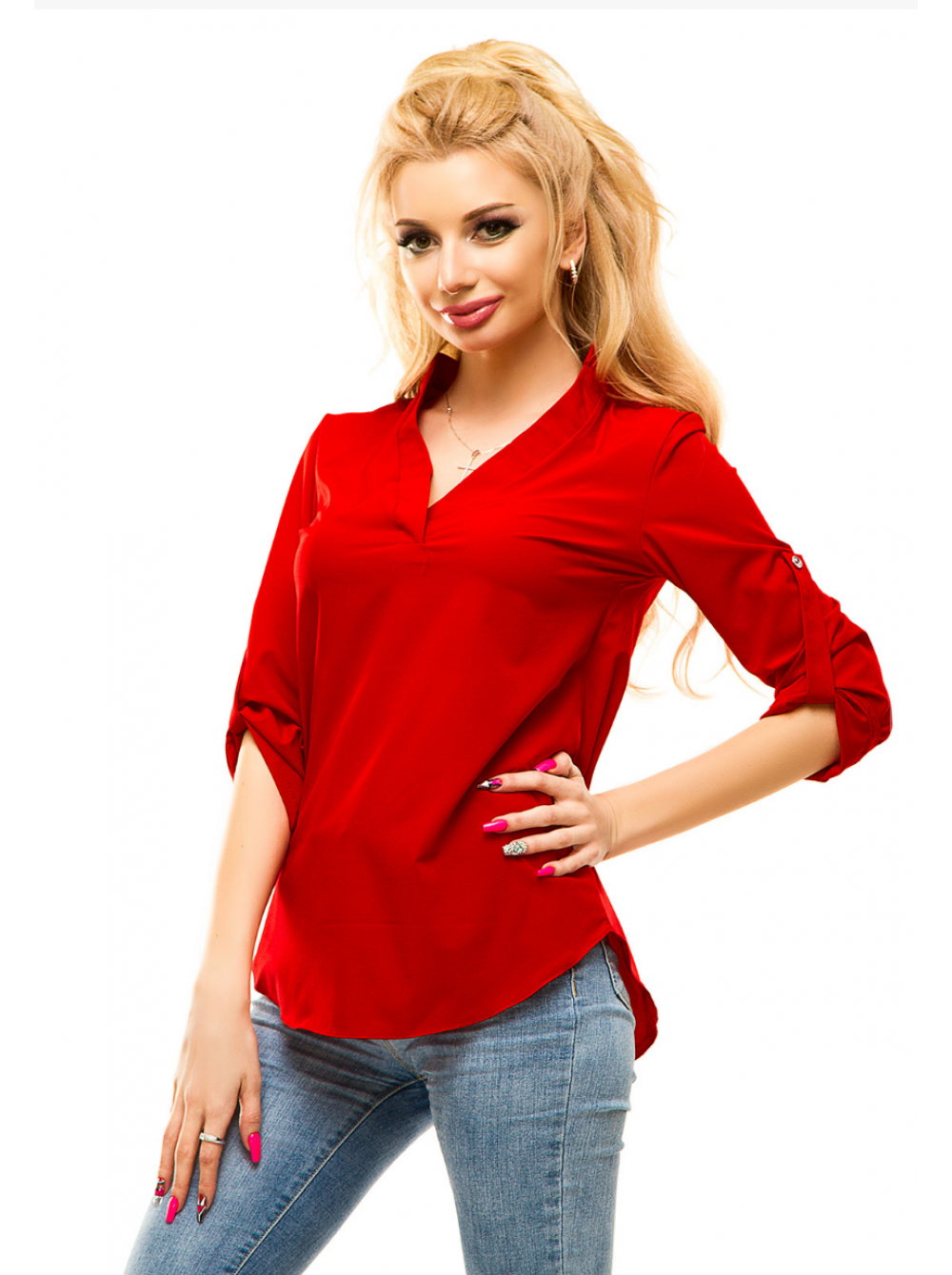 

Блуза летняя Fashion Woman ST007 рS красная