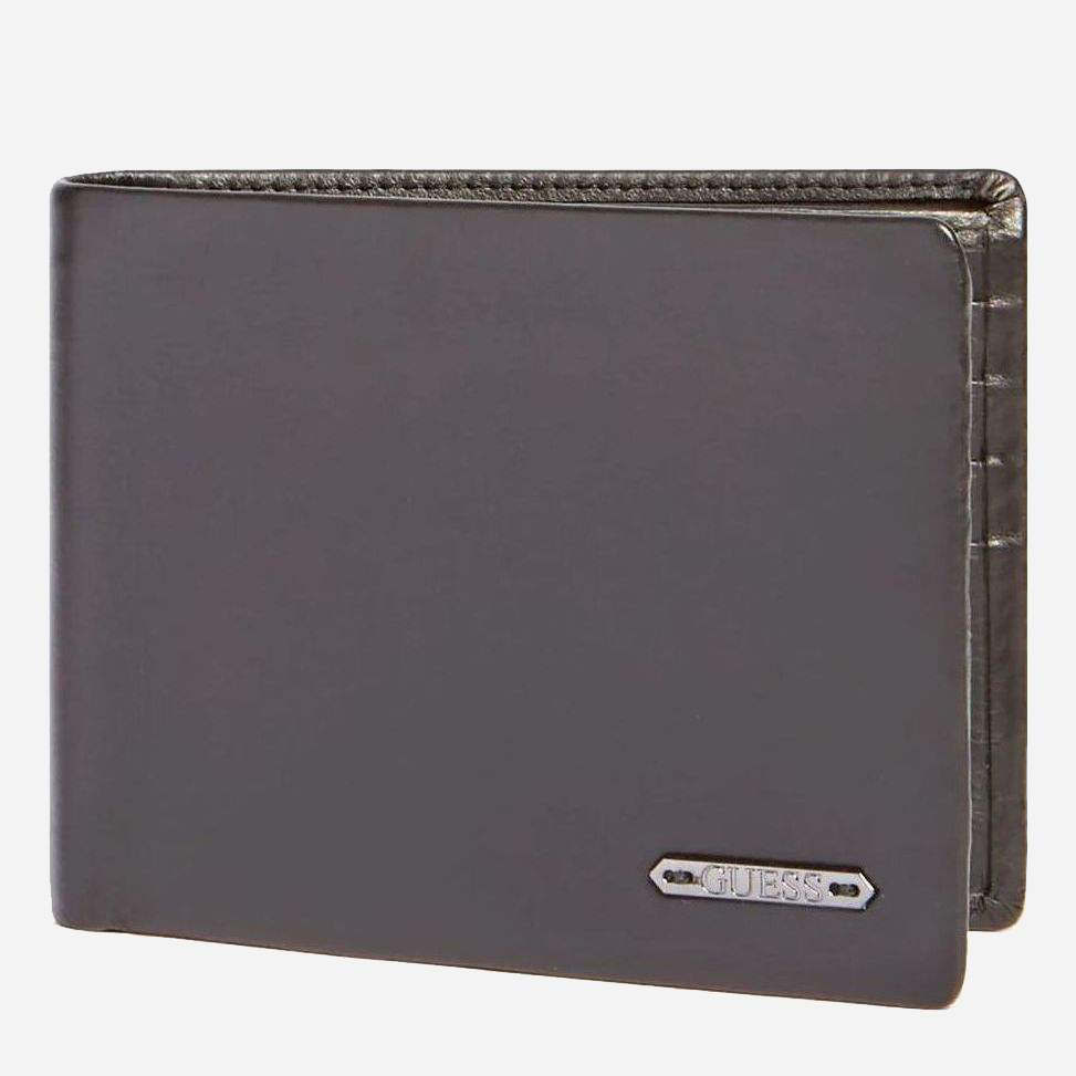 

Кошелек мужской кожаный Guess Tyler Flat Billfold SM2664LEA27-BLA Черный