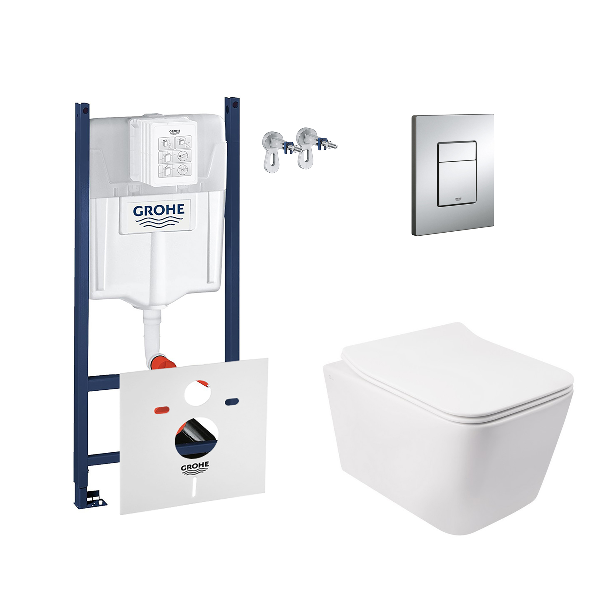 

Набор инсталляция 4 в 1 Grohe Rapid SL 3884000G + унитаз с сиденьем Qtap Crow QT05335170W (3884000GQT05335170W)