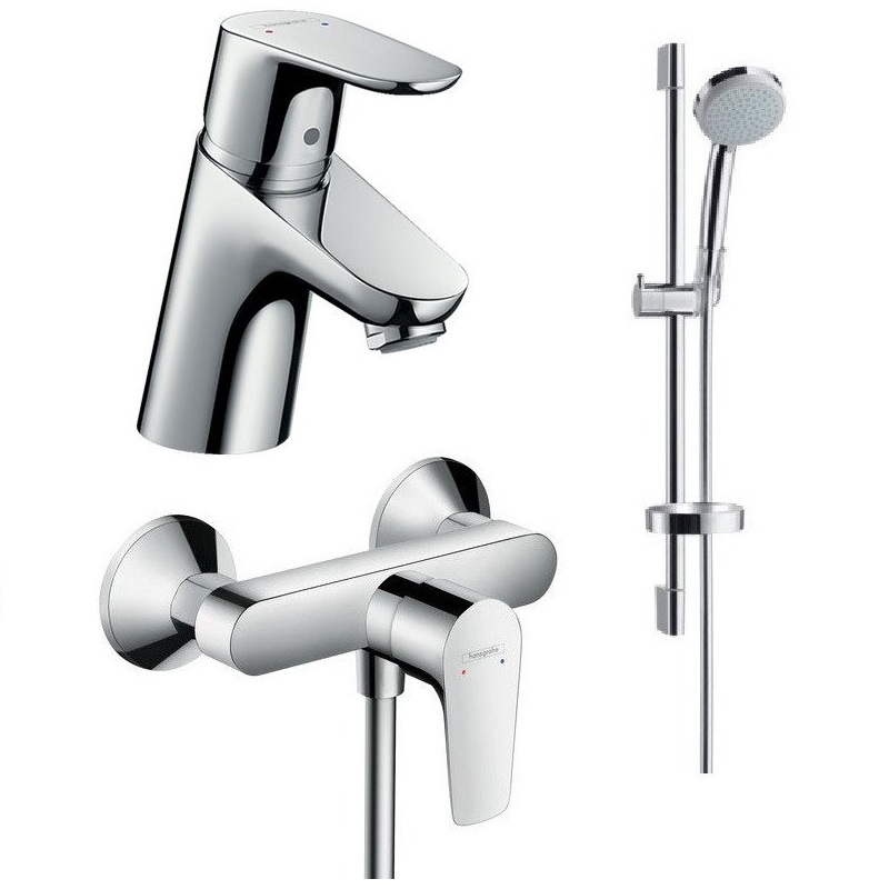 

Набор смесителей для душа 3-в-1 Hansgrohe Focus (цвет - хром) (31796111)