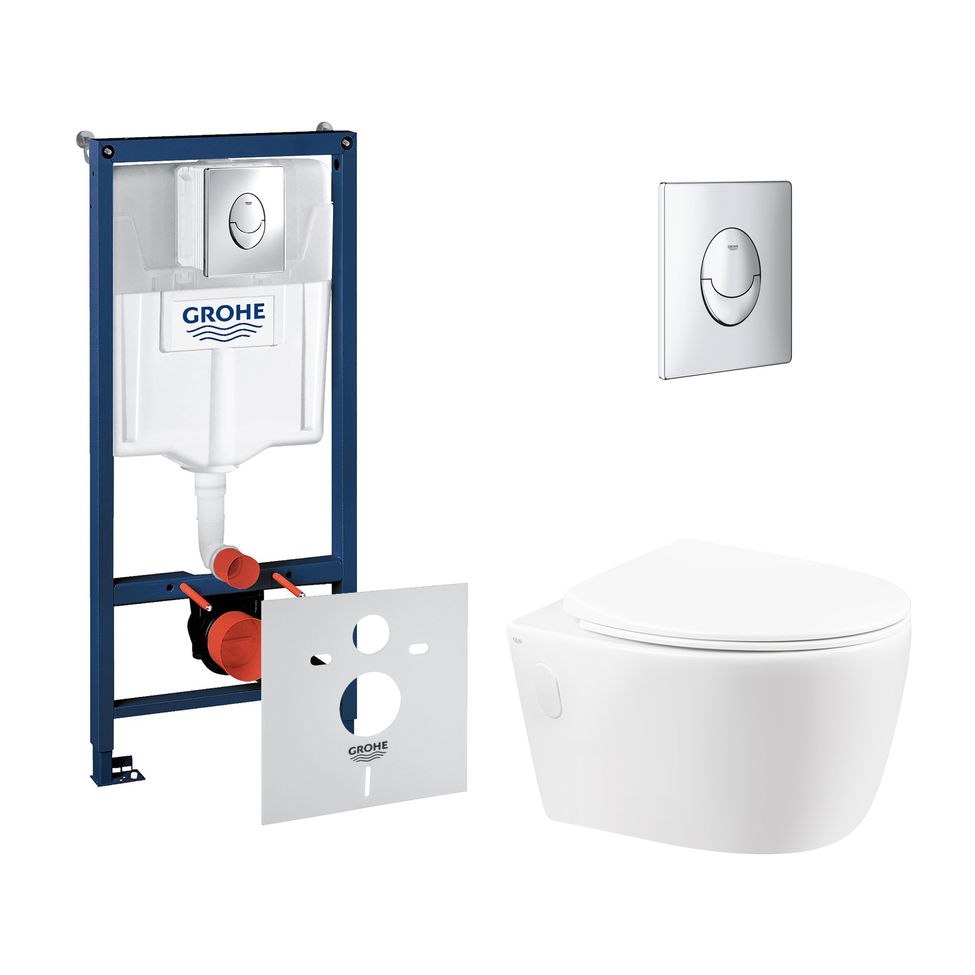 

Набор инсталляция 4 в 1 Grohe Rapid SL 38721001 + унитаз с сиденьем Qtap Leo QT11331002ERW (38721001QT11331002ERW)