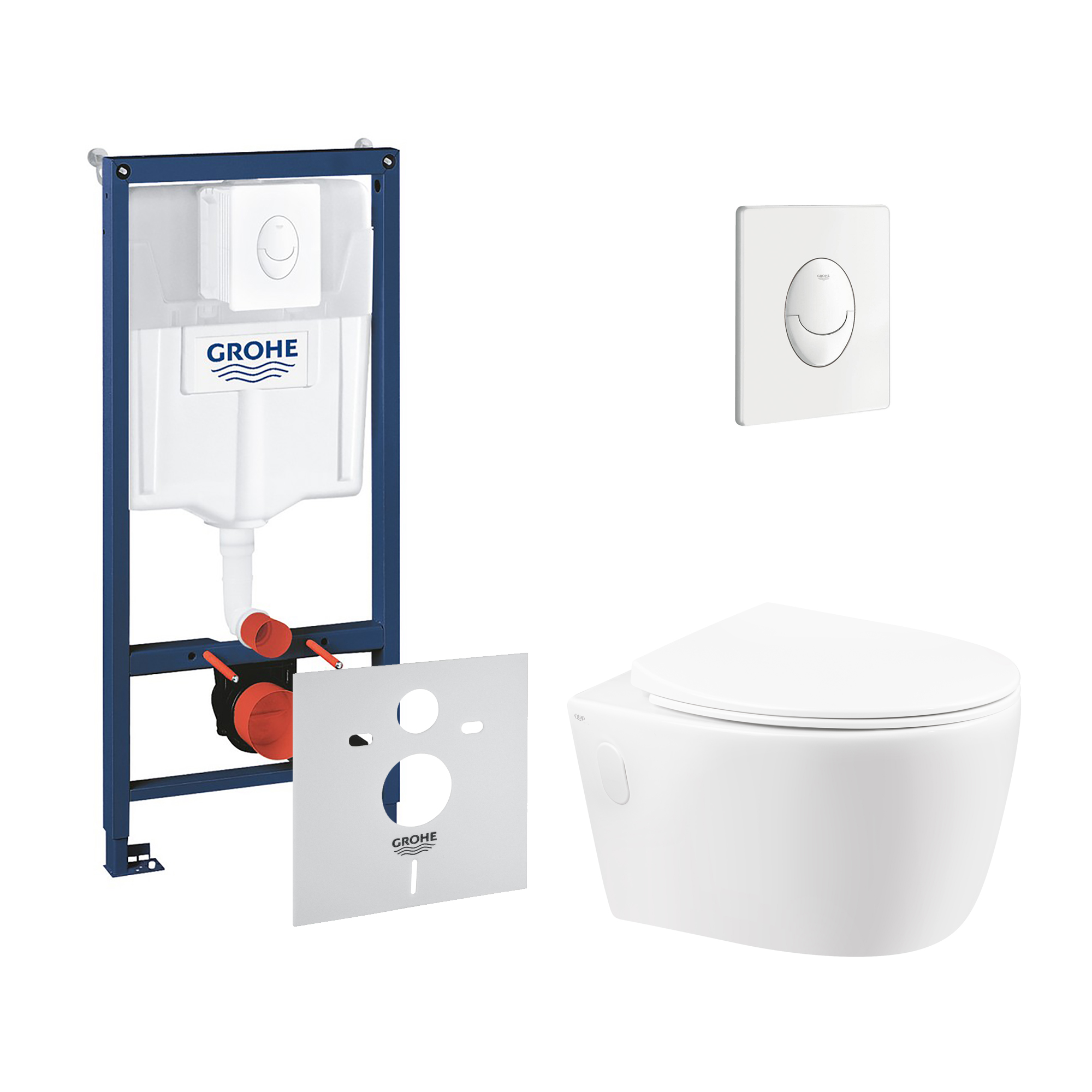 

Набор инсталляция 4 в 1 Grohe Rapid SL 38722001 + унитаз с сиденьем Qtap Leo QT11331002ERW (38722001QT11331002ERW)