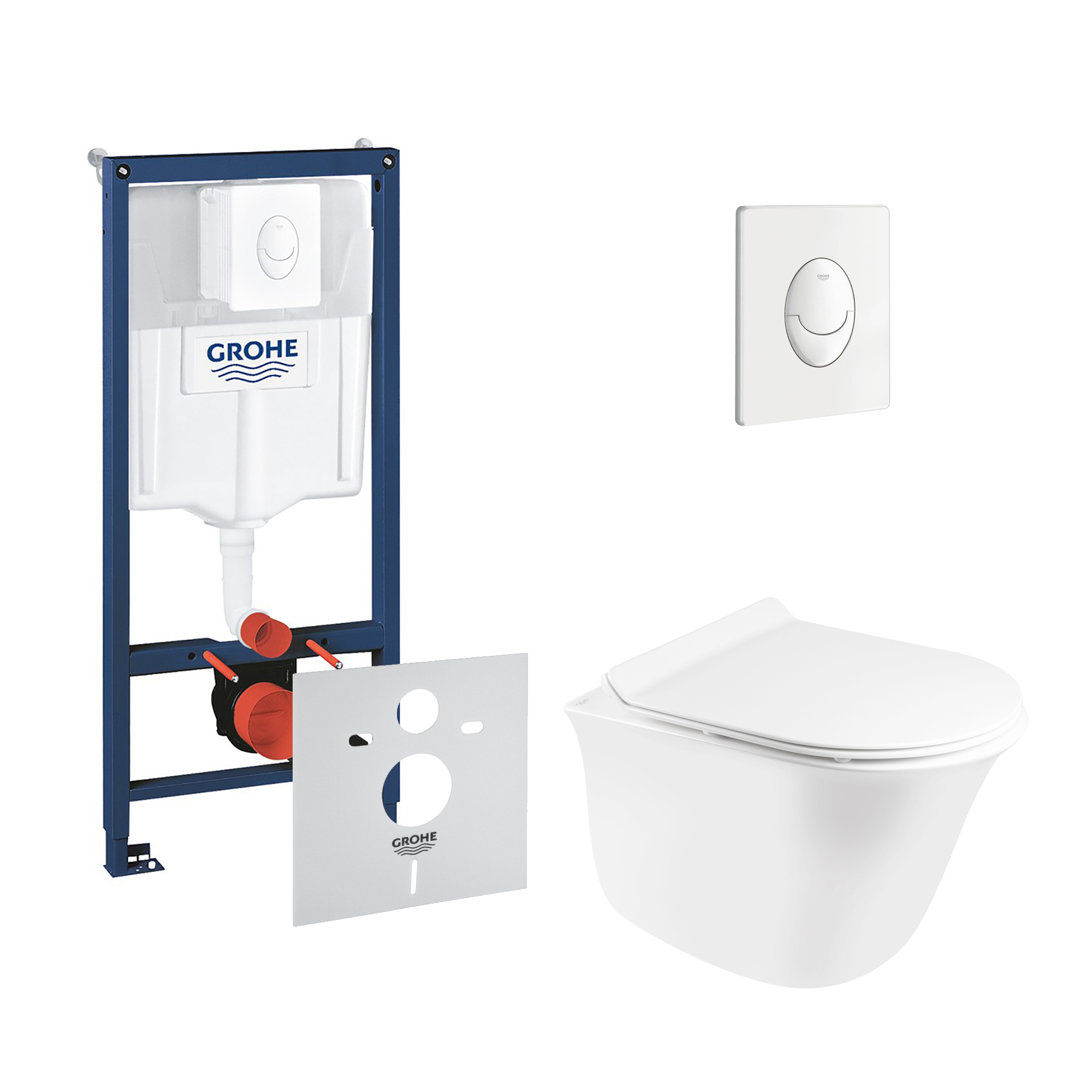 

Набор инсталляция 4 в 1 Grohe Rapid SL 38722001 + унитаз с сиденьем Qtap QtapVirgo QT1833051ERW (38722001QT1833051ERW)