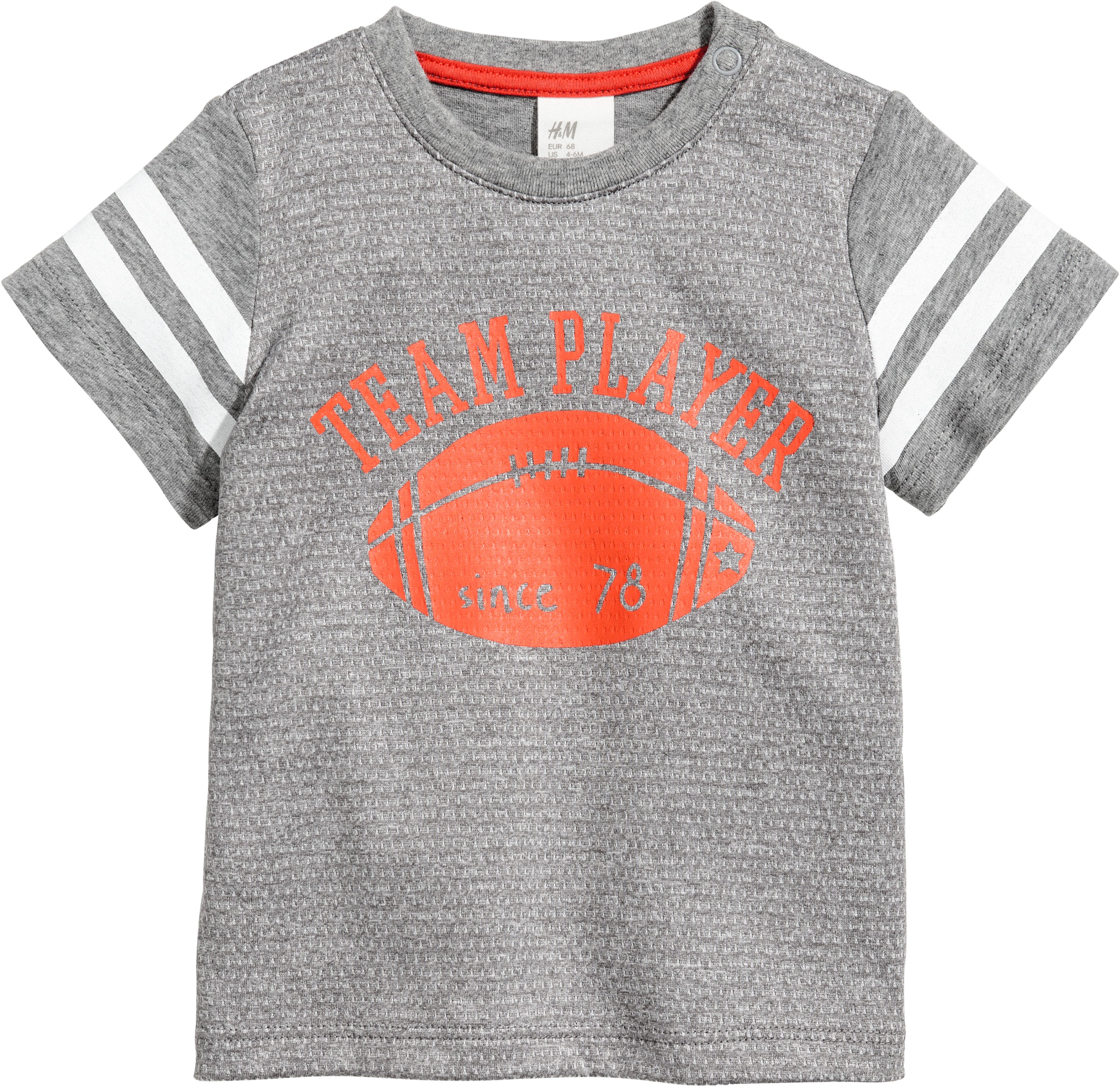 

Футболка H&M 5224496 74 см Серая