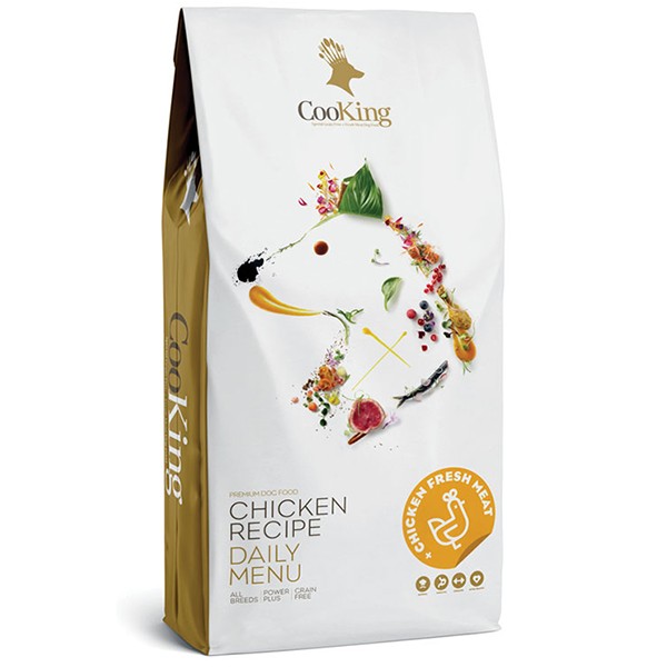 

Збалансований повнораціонний сухий корм CooKing для дорослих собак всіх порід із свіжим м’ясом курки 12 кг