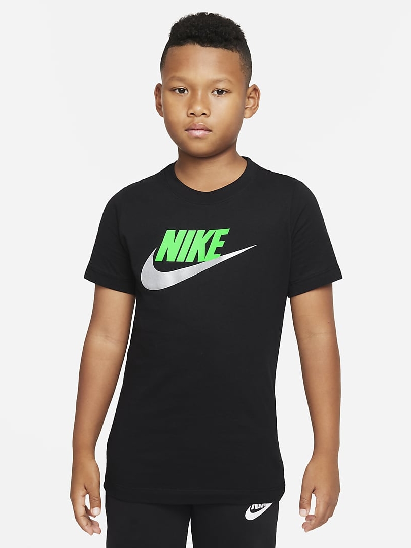 

Футболка детская Nike B Nsw Tee Futura Icon Td AR5252-017  Черная, Футболка детская Nike B Nsw Tee Futura Icon Td AR5252-017 M Черная