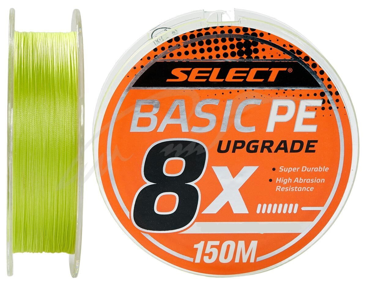 

Шнур рыболовный для рыбалки плетеный Select Basic PE 8x 150 м 0.1 мм салатовый
