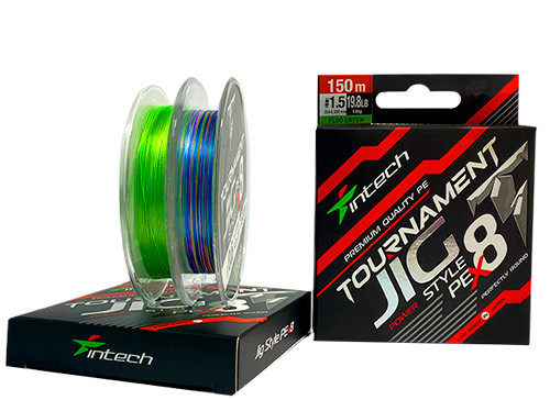 

Шнур рыболовный для рыбалки плетеный Intech Tournament Jig Style X8 0,185мм/ 8кг/ 150м