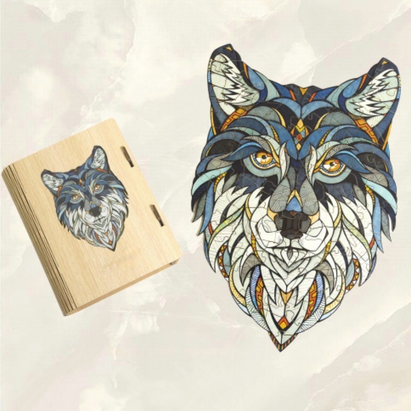 

Пазл деревянный Gremi Wood Восточный Волк 25х38см