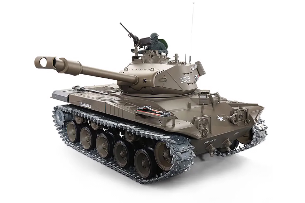 

Танк на радиоуправлении 1:16 Heng Long Bulldog M41A3 с пневмопушкой и и/к боем (Upgrade)