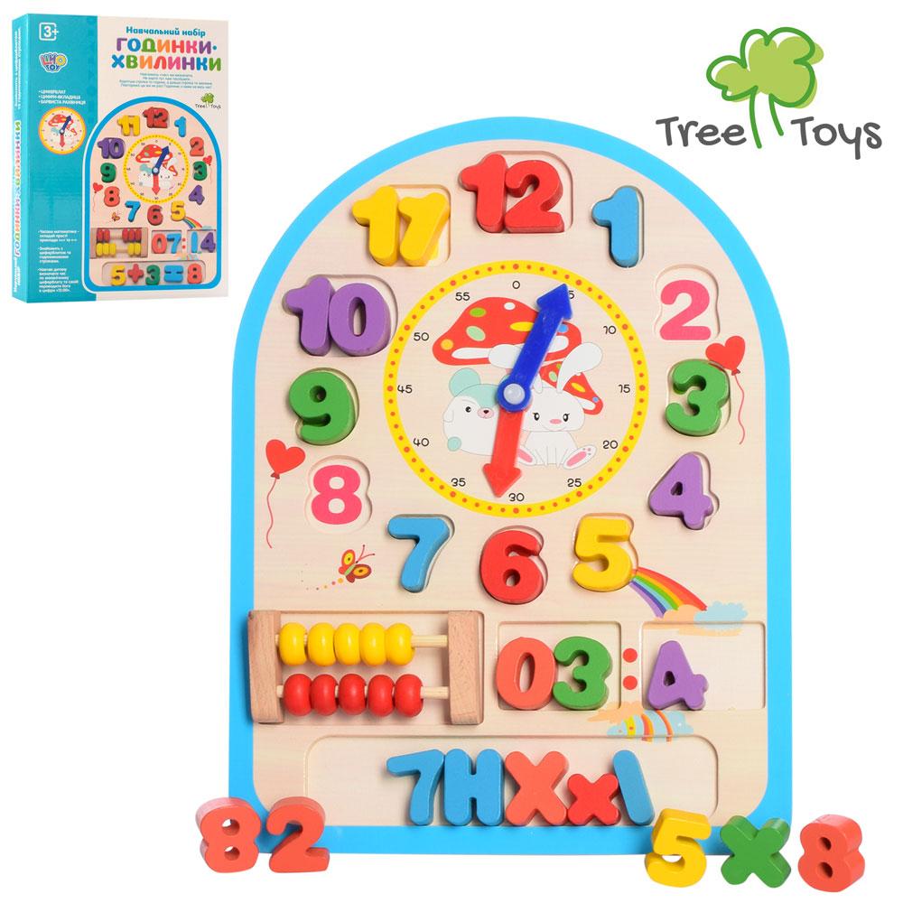 

Деревянная игрушка Часы MD 1050 30-22,5 см, счеты, цифры
