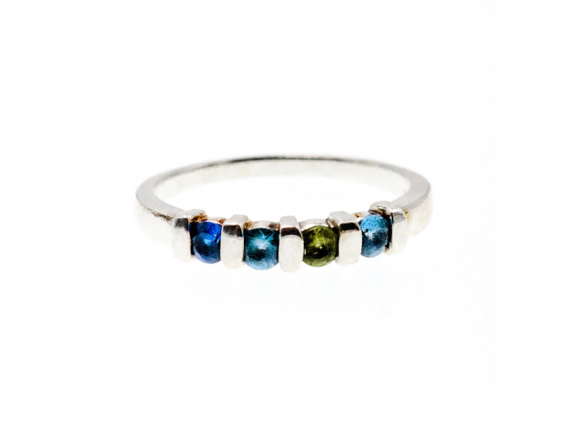 

Серебряное кольцо с топазом хризолитом и шпинелью Натуральный Sky Jewelry 003201