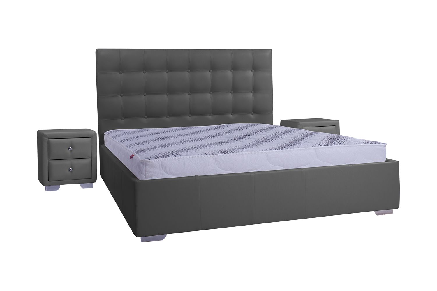 

Кровать со съемным чехлом Zevs-M Турин (деревянный каркас) Boom 22 серая 180х190