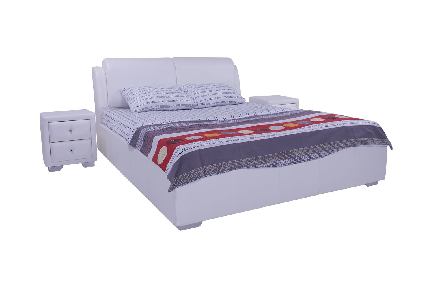 

Кровать со съемным чехлом Zevs-M Калифорния (деревянный каркас) Boom 01 белая 160х190