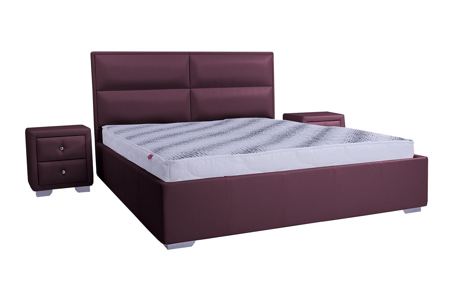 

Кровать со съемным чехлом и механизмом Zevs-M Камалия (металлический каркас) Boom 15 бордовая 140х200