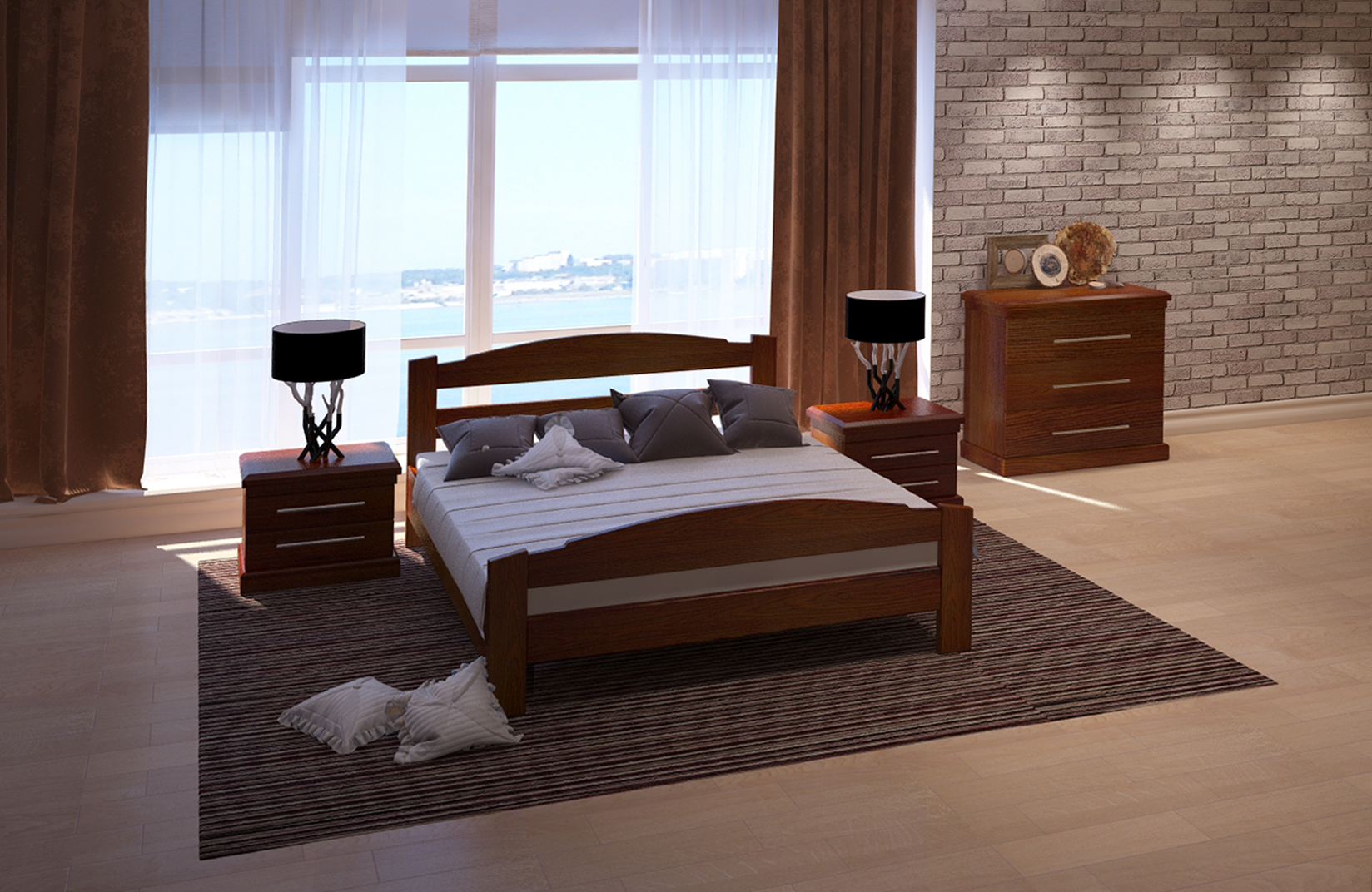 

Кровать ARTmebli Эдель 120х190 К2 яблоня