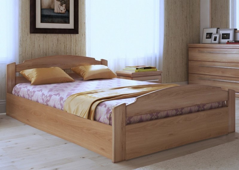 

Кровать ARTmebli Эдель с П/М 120х200 К1 натуральный дуб
