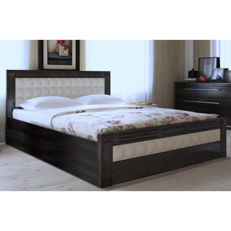 

Кровать ARTmebli Фортуна с П/М 140х200 К5 венге + белый кожзам