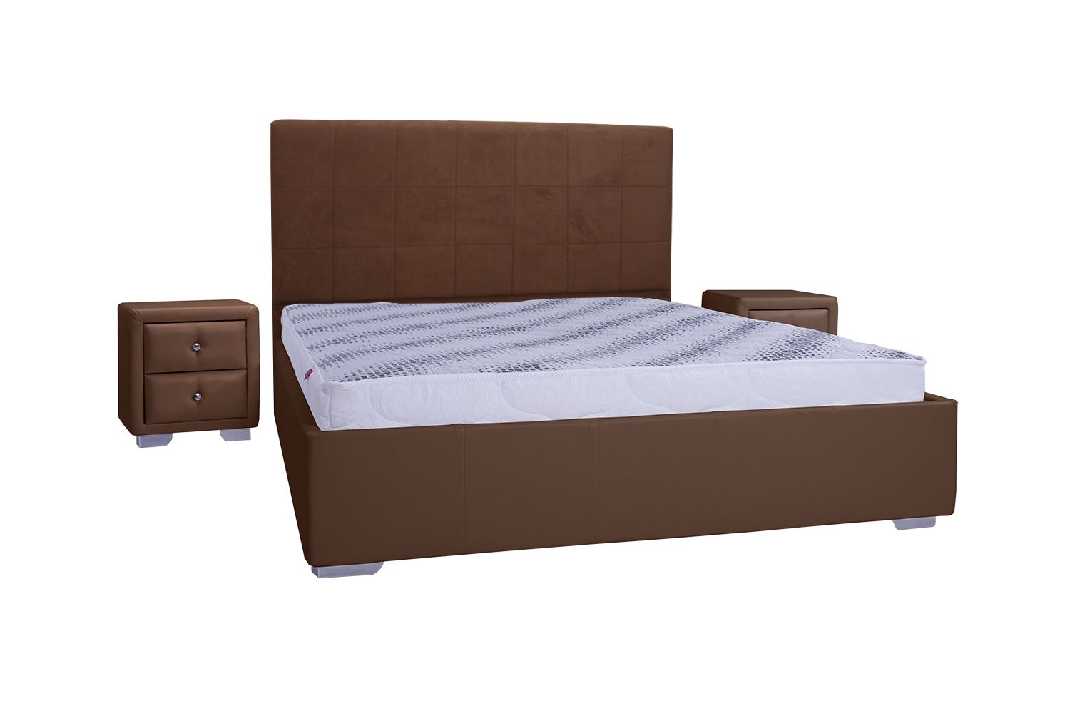 

Кровать со съемным чехлом Zevs-M Стелла (металлический каркас) Boom 11 коричневая 140х190