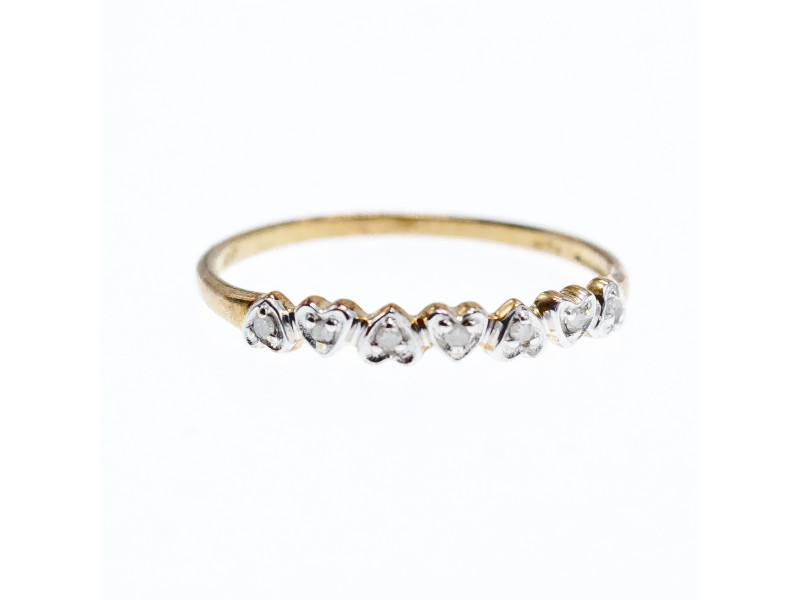 

Золотое кольцо 10К (417 проба) с белыми сапфирами Сердце Натуральный Sky Jewelry 002616