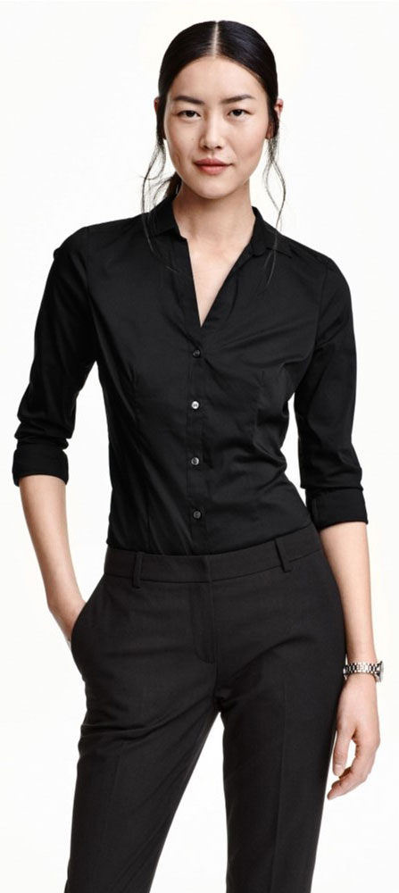 

Рубашка H&M 1058005 44 Черная