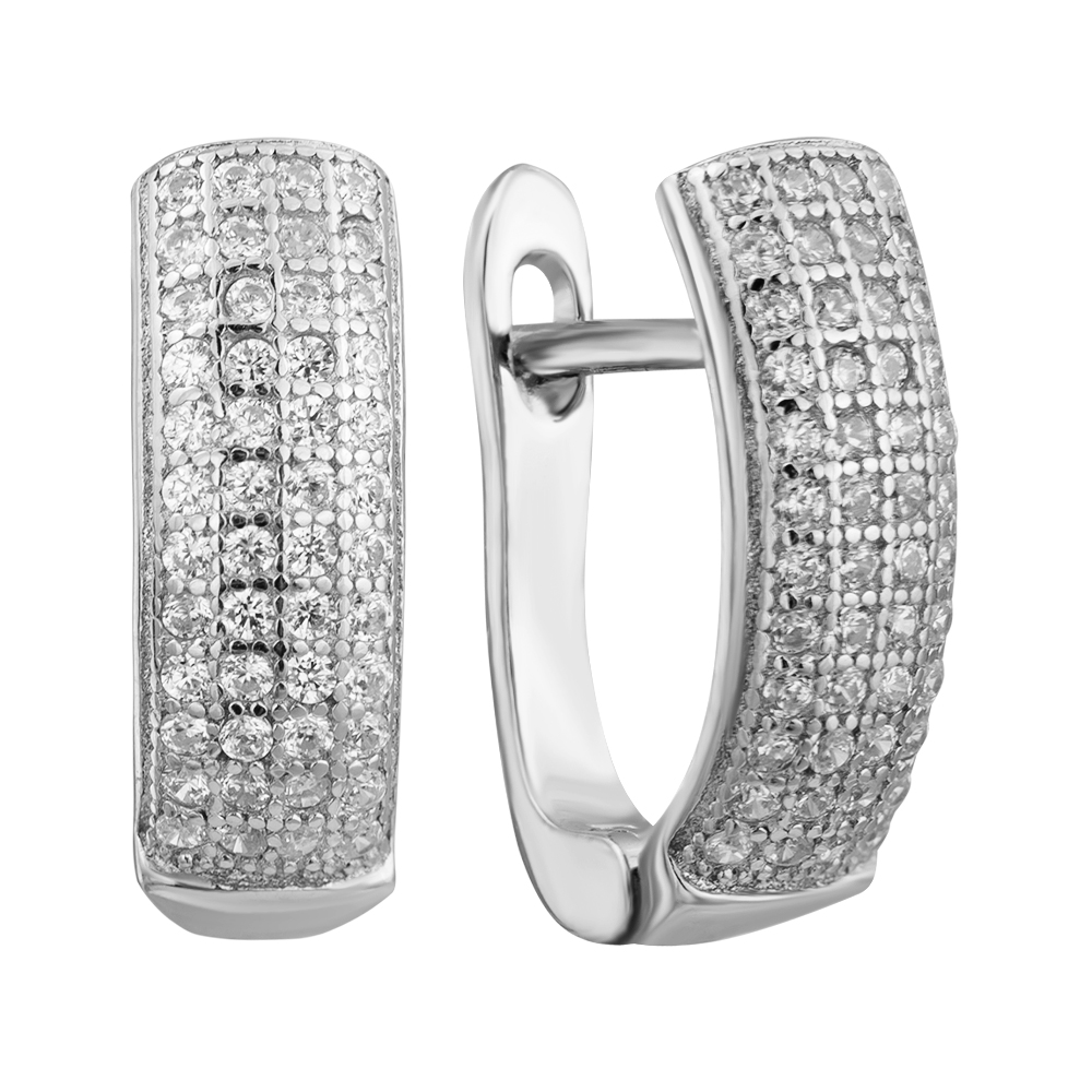 

Серебряные серьги с фианитами 000132410