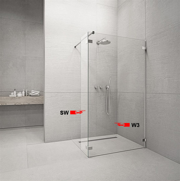 

Фронтальна частина душової кабіни Radaway Euphoria Walk-in W3 80 (383130-01-01)