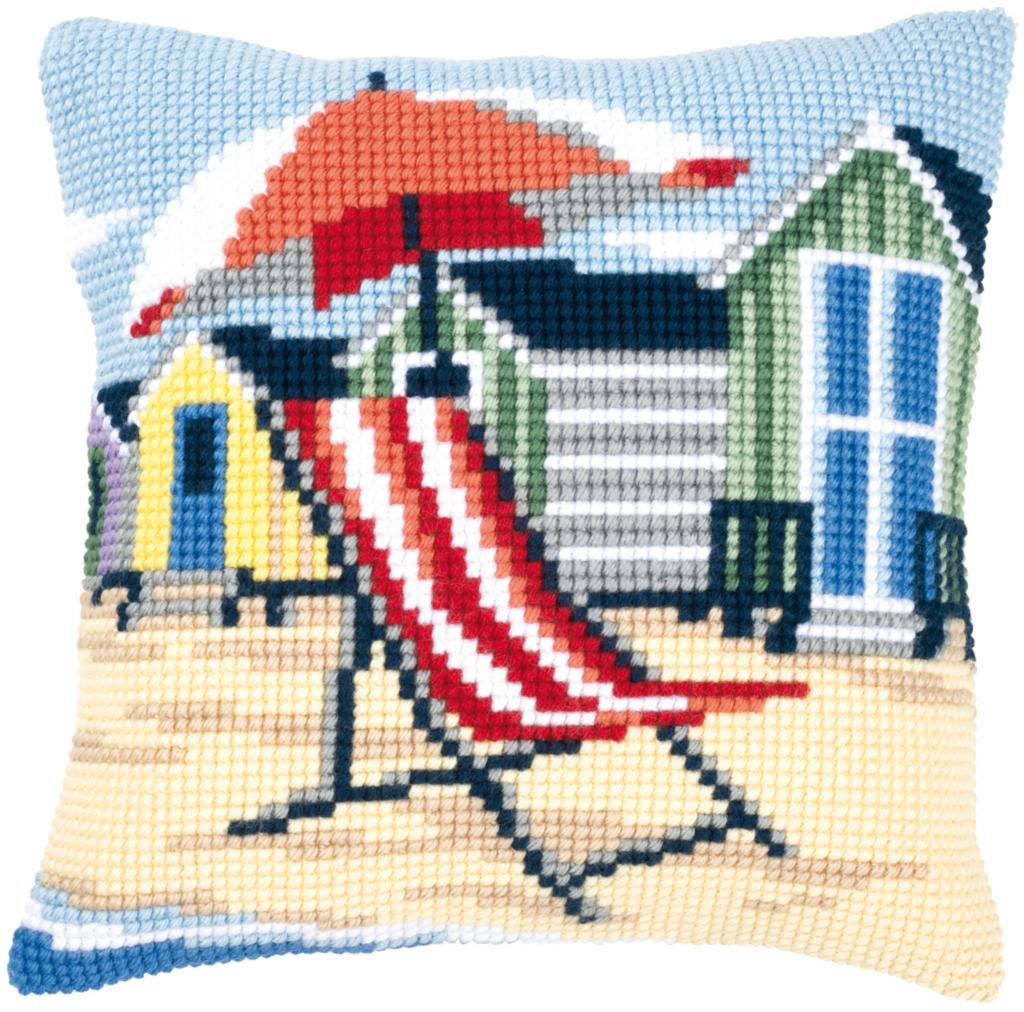 

Набор для вышивания крестом (подушка) Vervaco On the beach На пляже PN-0145641