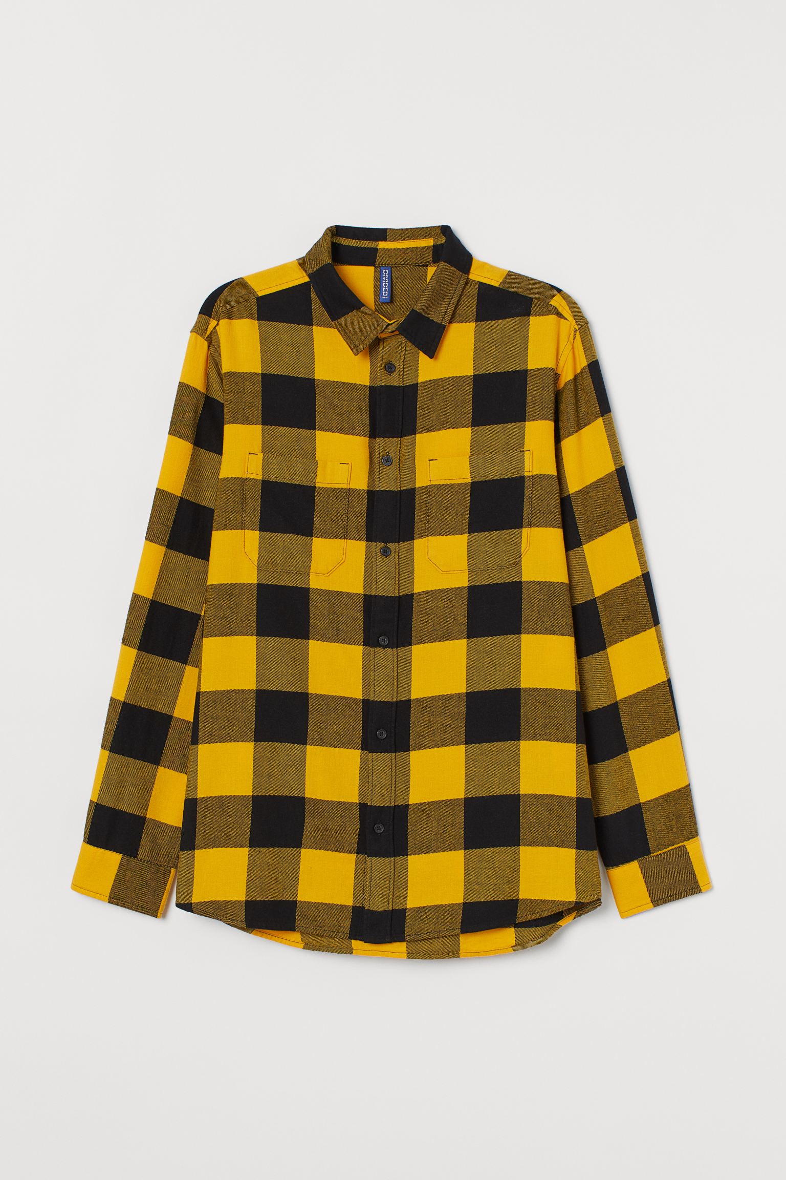 

Рубашка H&M S желто черная клетка 111743840