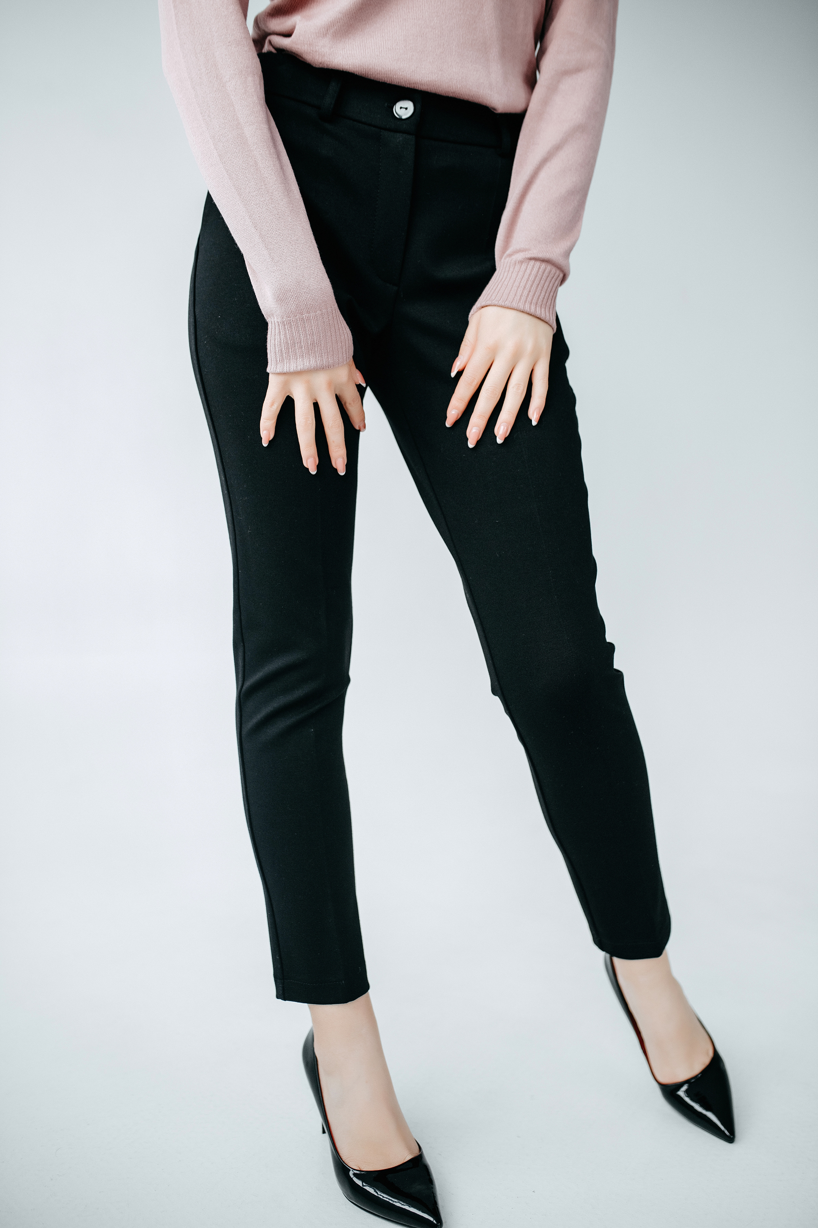 

Брюки Wear me дудочки классические с высокой посадкой M Чёрный 2w/17/29