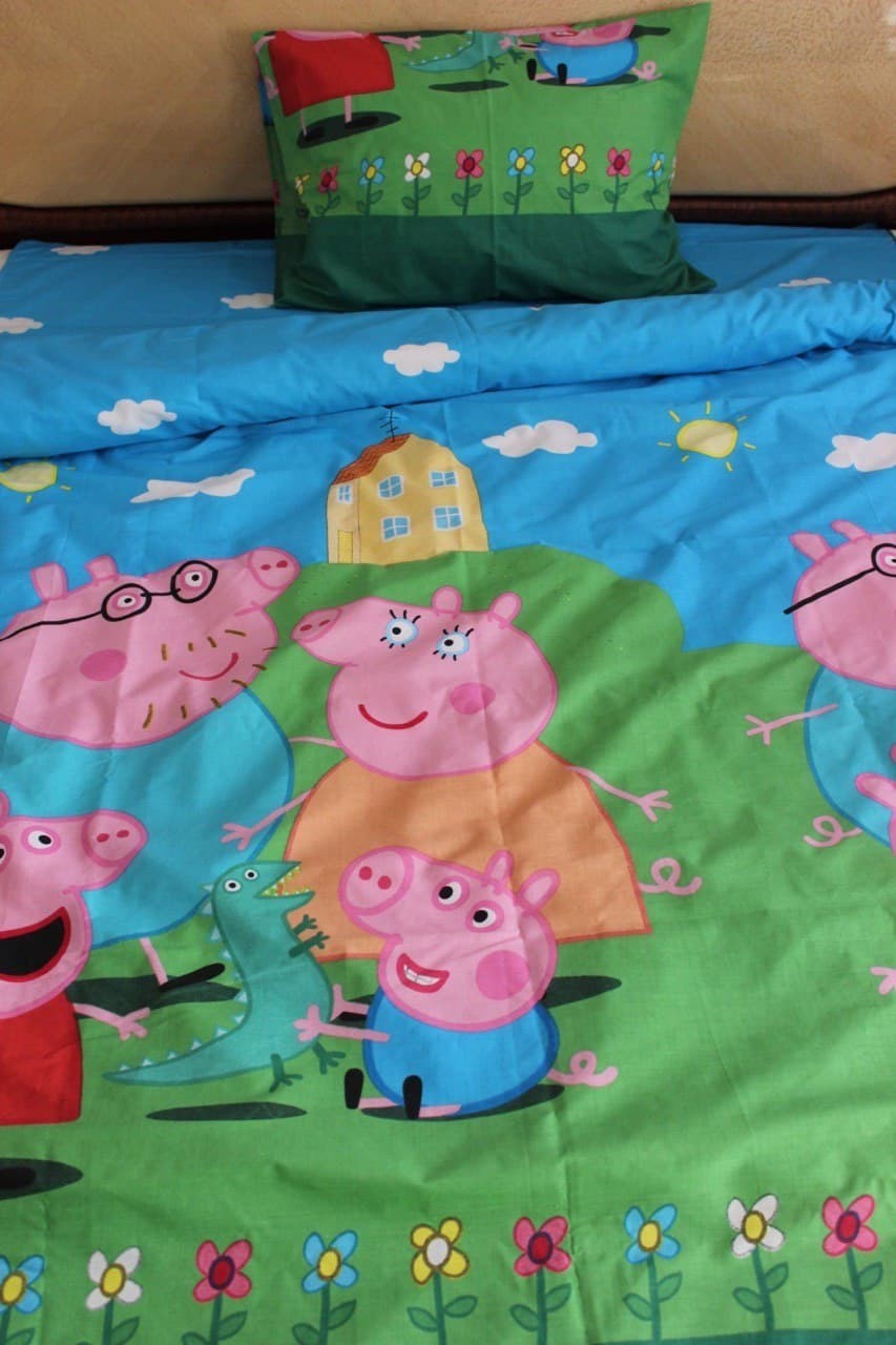 

Постельное белье полуторное Coton Gold Свинка Пеппа - 150х220, 100% Хлопок, Бязь