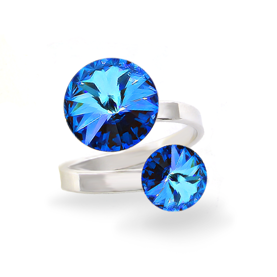 

Кольцо KOBI RIVOLI 8+12 мм со Swarovski модели 7770-3010-35-32