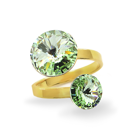

Кольцо KOBI RIVOLI 8+12 мм со Swarovski модели 7770-3010-24-35
